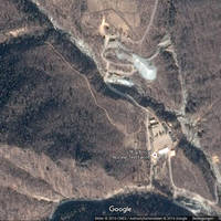 Punggye-ri Atomtestgelände, Nordkorea. Bild: © CNES/Astrium, Google Maps