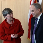 Die START-Unterhändler Rose Gottemoeller (USA) und Anatoli Anatow (Russland), Foto: US ständige Vertretung, Genf, 9. April 2010