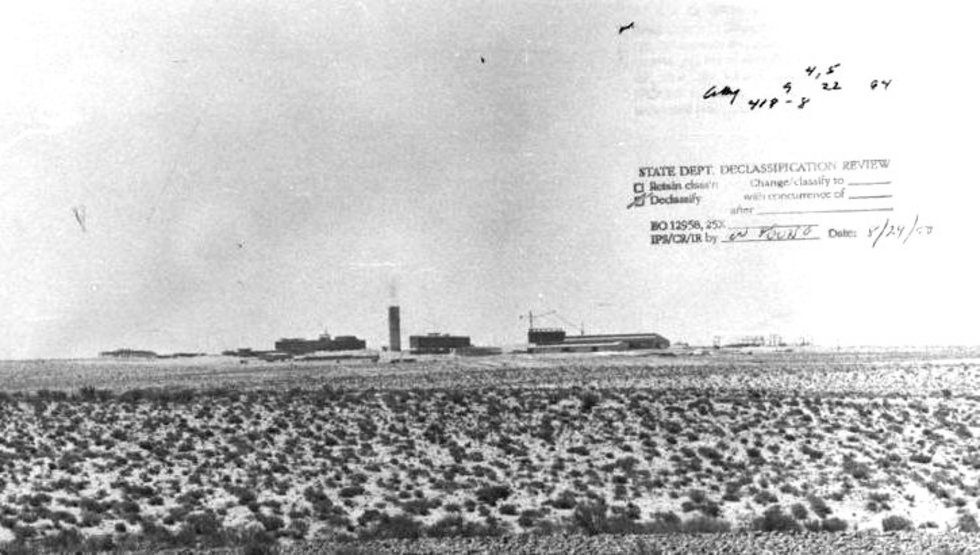 Glossarbegriff: Dimona {f:if(condition:'Bau der Dimona Atomanlage, Israel, 1960',then:'Bau der Dimona Atomanlage, Israel, 1960',else:'Glossarbegriff: Dimona'
