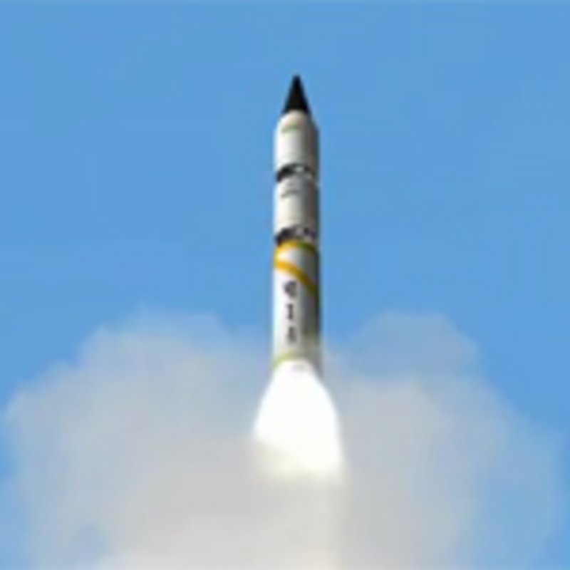 3-D Grafik von Agni-V-Rakete