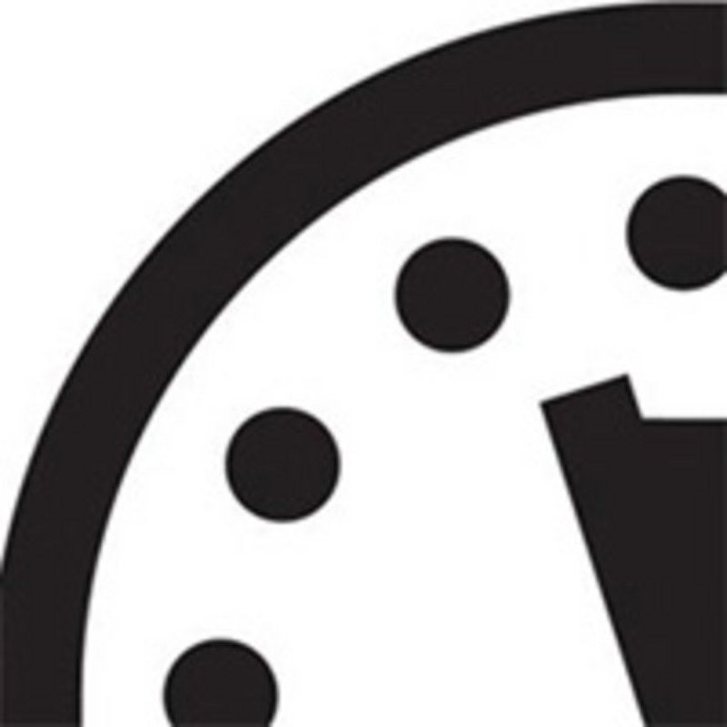 Doomsday Clock 3 minutes to midnight. Bild: Bulletin of Atomic Scientists